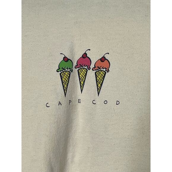 Soft As A Grape Ice Cream Cape Cod Pullover Hoodie Women's Size M Yellow Cotton - Picture 4 of 5